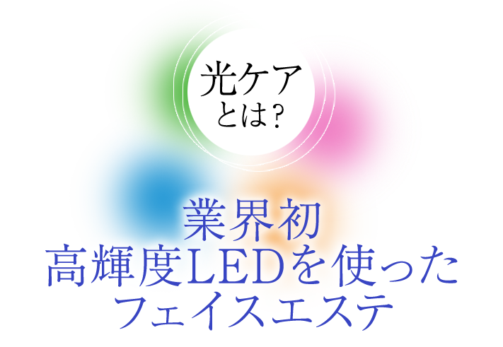 業界初 高輝度LEDを使ったフェイスエステ